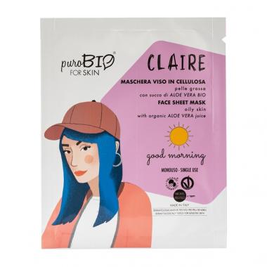 Maschera Viso in Tessuto Claire Good Morning - PuroBio Cosmetics