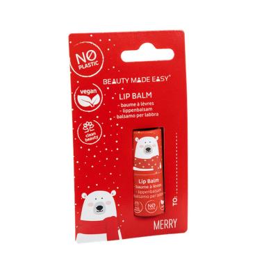Merry Paper Tube Lip Balm Christmas Edition - Beauty Made Easy