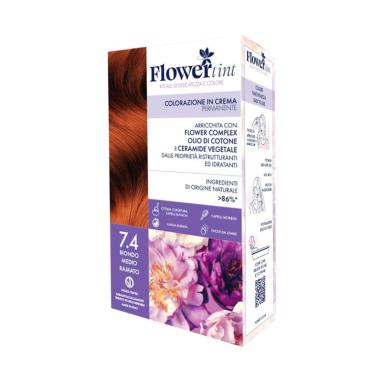 Tinta permanente Biondo Medio Ramato 7.4 Flower Tint - Purobio Cosmetics
